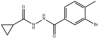 3-bromo-N'-(cyclopropylcarbonyl)-4-methylbenzohydrazide 结构式