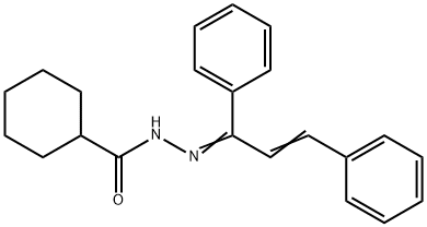 N'-(1,3-diphenyl-2-propen-1-ylidene)cyclohexanecarbohydrazide 结构式