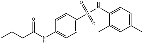 N-(4-{[(2,4-dimethylphenyl)amino]sulfonyl}phenyl)butanamide,444145-74-8,结构式