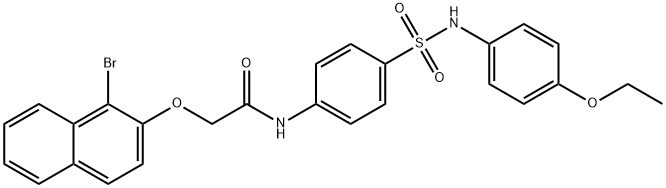 2-[(1-bromo-2-naphthyl)oxy]-N-(4-{[(4-ethoxyphenyl)amino]sulfonyl}phenyl)acetamide,444145-92-0,结构式