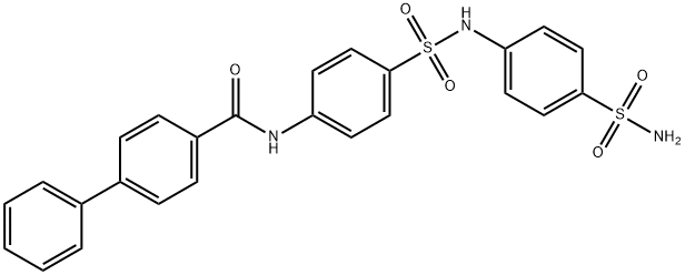 N-[4-({[4-(aminosulfonyl)phenyl]amino}sulfonyl)phenyl]-4-biphenylcarboxamide 结构式