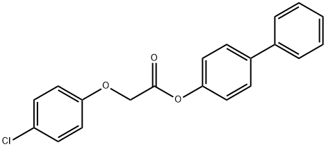 4-biphenylyl (4-chlorophenoxy)acetate 化学構造式