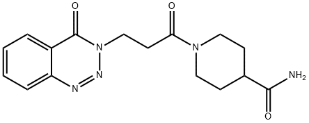 1-(3-(4-oxobenzo[d][1,2,3]triazin-3(4H)-yl)propanoyl)piperidine-4-carboxamide 结构式