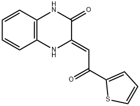 (3Z)-3-[2-oxo-2-(thiophen-2-yl)ethylidene]-1,2,3,4-tetrahydroquinoxalin-2-one, 476615-56-2, 结构式