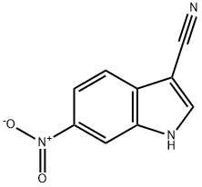 6-硝基-吲哚-3-甲腈, 4769-99-7, 结构式