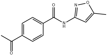 4-acetyl-N-(5-methylisoxazol-3-yl)benzamide,477546-46-6,结构式