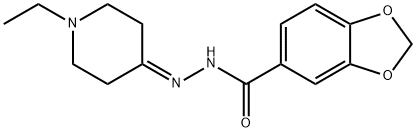 N-[(1-ethylpiperidin-4-ylidene)amino]-1,3-benzodioxole-5-carboxamide,482335-33-1,结构式