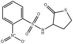 2-nitro-N-(2-oxothiolan-3-yl)benzenesulfonamide 结构式