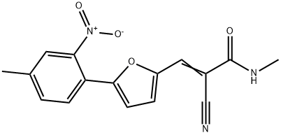 (E)-2-cyano-N-methyl-3-(5-(4-methyl-2-nitrophenyl)furan-2-yl)acrylamide,489398-53-0,结构式