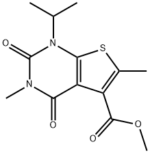 methyl 1-isopropyl-3,6-dimethyl-2,4-dioxo-1,2,3,4-tetrahydrothieno[2,3-d]pyrimidine-5-carboxylate Structure