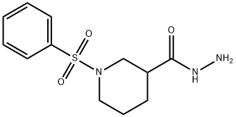1-(phenylsulfonyl)piperidine-3-carbohydrazide 化学構造式