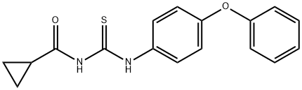 N-{[(4-phenoxyphenyl)amino]carbonothioyl}cyclopropanecarboxamide,497081-72-8,结构式