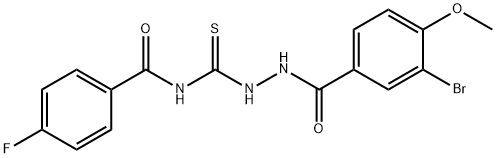 N-{[2-(3-bromo-4-methoxybenzoyl)hydrazino]carbonothioyl}-4-fluorobenzamide,497081-83-1,结构式