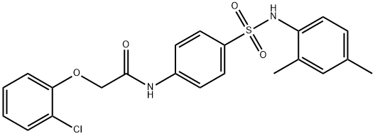 2-(2-chlorophenoxy)-N-(4-{[(2,4-dimethylphenyl)amino]sulfonyl}phenyl)acetamide,497087-29-3,结构式