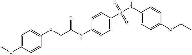 N-(4-{[(4-ethoxyphenyl)amino]sulfonyl}phenyl)-2-(4-methoxyphenoxy)acetamide,497091-56-2,结构式