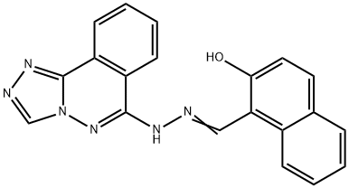 (E)-1-((2-([1,2,4]triazolo[3,4-a]phthalazin-6-yl)hydrazono)methyl)naphthalen-2-ol,497249-03-3,结构式