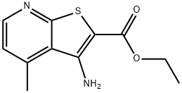 3-Amino-4-methyl-thieno[2,3-b]pyridine-2-carboxylic acid ethyl ester 化学構造式