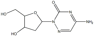 5-amino-2-[4-hydroxy-5-(hydroxymethyl)oxolan-2-yl]-1,2,4-triazin-3-one 化学構造式