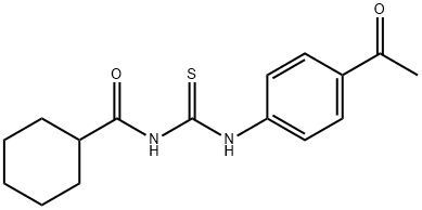 N-{[(4-acetylphenyl)amino]carbonothioyl}cyclohexanecarboxamide Struktur