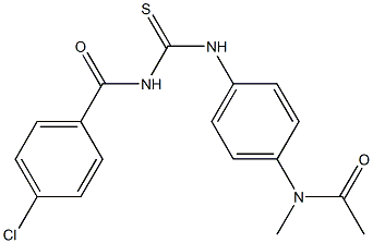 N-[({4-[acetyl(methyl)amino]phenyl}amino)carbonothioyl]-4-chlorobenzamide 结构式
