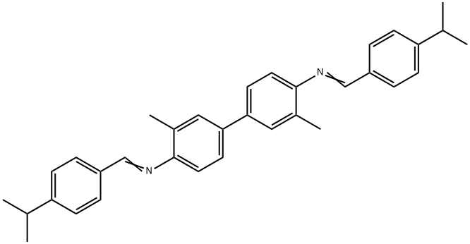N,N'-bis(4-isopropylbenzylidene)-3,3'-dimethyl-4,4'-biphenyldiamine Structure
