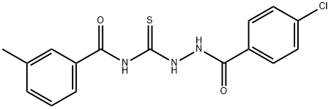 N-{[2-(4-chlorobenzoyl)hydrazino]carbonothioyl}-3-methylbenzamide 结构式
