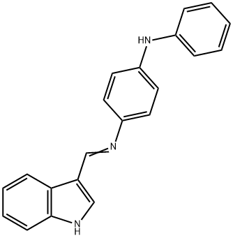 N-(1H-indol-3-ylmethylene)-N'-phenyl-1,4-benzenediamine 化学構造式