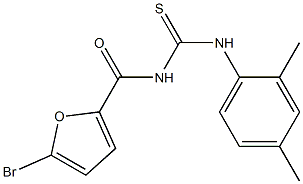 5-bromo-N-{[(2,4-dimethylphenyl)amino]carbonothioyl}-2-furamide 结构式