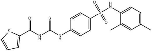 N-{[(4-{[(2,4-dimethylphenyl)amino]sulfonyl}phenyl)amino]carbonothioyl}-2-thiophenecarboxamide 结构式