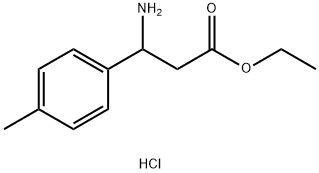 Ethyl 3-amino-3-(p-tolyl)propanoate HCl 化学構造式