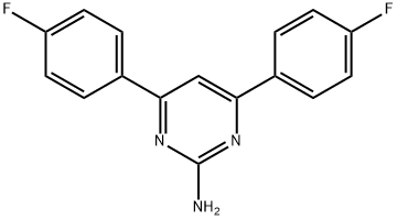 4,6-bis(4-fluorophenyl)pyrimidin-2-amine Structure