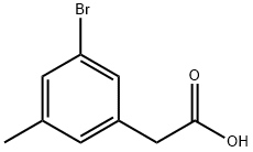 (3-bromo-5-methylphenyl)acetic acid Struktur