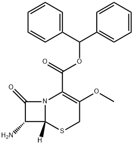(6R,7R)-二苯甲基 7-氨基-3-甲氧基-8-氧亚基-5-硫杂-1-氮杂二环[4.2.0]辛-2-烯-2-甲酸基酯,51761-98-9,结构式
