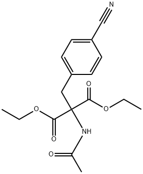 DIETHYL 2-ACETAMIDO-2-(4-CYANOBENZYL)MALONATE Structure