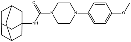 4-(4-methoxyphenyl)-N-(tricyclo[3.3.1.1~3,7~]dec-1-yl)piperazine-1-carboxamide Struktur