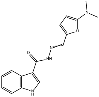 N-[(E)-[5-(dimethylamino)furan-2-yl]methylideneamino]-1H-indole-3-carboxamide Structure