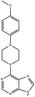 6-(4-(4-methoxyphenyl)piperazin-1-yl)-9H-purine Struktur