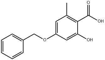 4-benzyloxy-2-hydroxy-6-methylbenzoic acid Structure