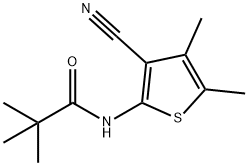 N-(3-cyano-4,5-dimethylthiophen-2-yl)-2,2-dimethylpropanamide Struktur