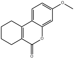 3-methoxy-7,8,9,10-tetrahydro-6H-benzo[c]chromen-6-one 化学構造式