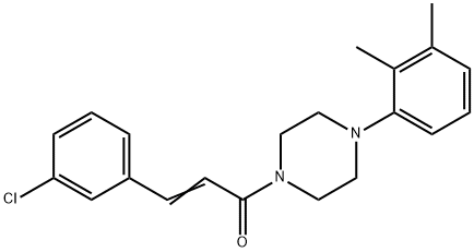 (E)-3-(3-chlorophenyl)-1-[4-(2,3-dimethylphenyl)piperazin-1-yl]prop-2-en-1-one 结构式