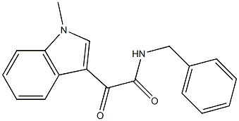 1H-Indole-3-acetamide, 1-methyl-a-oxo-N-(phenylmethyl)- Structure