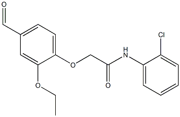 N-(2-氯苯基)-2-(2-乙氧基-4-甲酰基苯氧基)乙酰胺, 575499-01-3, 结构式