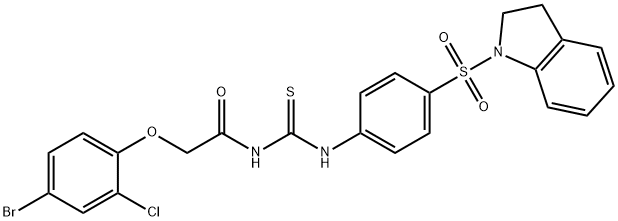 2-(4-bromo-2-chlorophenoxy)-N-({[4-(2,3-dihydro-1H-indol-1-ylsulfonyl)phenyl]amino}carbonothioyl)acetamide|