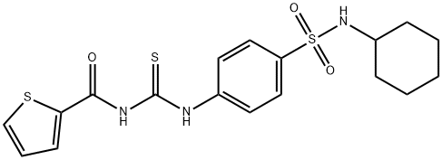 N-[({4-[(cyclohexylamino)sulfonyl]phenyl}amino)carbonothioyl]-2-thiophenecarboxamide Structure