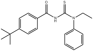 4-tert-butyl-N-{[ethyl(phenyl)amino]carbonothioyl}benzamide Structure