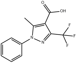 5-Methyl-1-phenyl-3-trifluoromethyl-1H-pyrazole-4-carboxylic acid,591235-71-1,结构式
