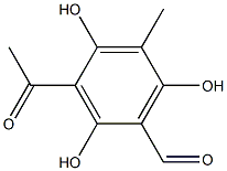 Benzaldehyde, 3-acetyl-2,4,6-trihydroxy-5-methyl- Structure