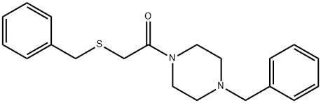 1-(4-benzylpiperazin-1-yl)-2-benzylsulfanylethanone 结构式