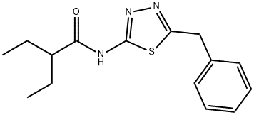 N-(5-benzyl-1,3,4-thiadiazol-2-yl)-2-ethylbutanamide Structure